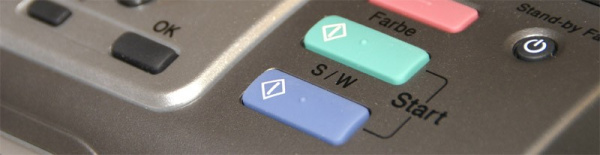 Vorbildlich: Zwei Buttons für eine S/W- und eine Farbkopie.