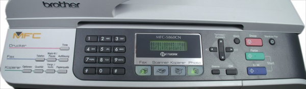Brother MFC-5860CN: Ebenso leicht zu bedienen wie der 845CW - nur ohne Vorschaudisplay.