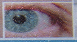11 x 6mm grosses Auge auf einem DVD Rohling