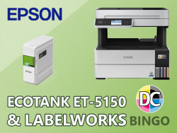 Im März 2024: gibt es einen "EcoTank" Büro-Tintentankdrucker sowie einen "LabelWorks"-Etikettendrucker mit Bluetooth zu gewinnen.