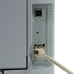 Brother HL-2150N: USB und Ethernet.