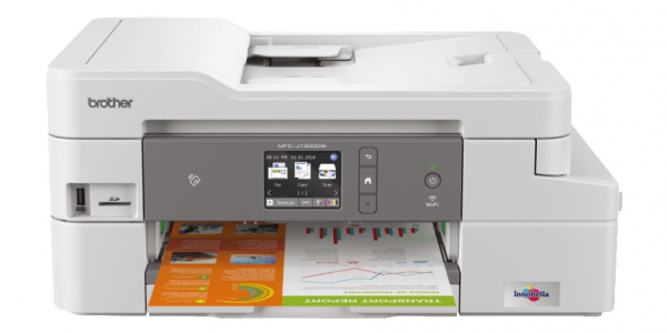 Brother MFC-J1300DW: Es handelt sich nicht um einen Tintentankdrucker, jedoch ein ordentlich ausgestattetes Modell mit großem Tintenlieferumfang - ist dieser aufgebraucht, wird es jedoch deutlich teurer als bei Tintentankdruckern.