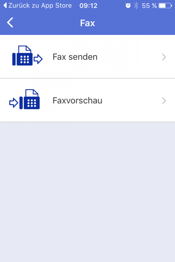 Fax: Erlaubt es, vom Smartphone ein Fax zu versenden...