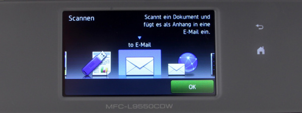 ..."Scan to E-Mail" speichert eine Vorlage auf dem Zielrechner und schickt es an das Standard-Mailprogramm...