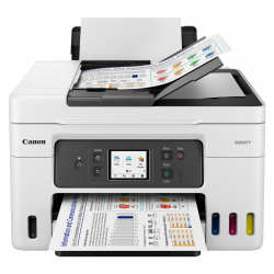 Canon Maxify GX4050: Neuester Bürodrucker im kompakten Design mit wischfester Pigmenttinte, Kassette, hinterer Zufuhr, Spezialeinzug, Fax, Duplexdruck und Simplex-ADF.