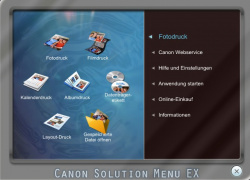 Canon Solution Menu EX: Software im Überblick.