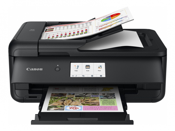 Canon Pixma TS9550: Multifunktionsdrucker mit A3-Einzug, CD-Druck, ADF jedoch ohne Fax.