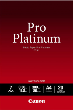 PP-101: Canon PT-101 Pro Platinum Fotopapier A4 – 20 Blatt