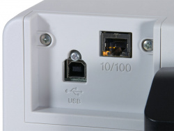 Schnittstellen: Der B-500DN bietet USB und Netzwerk - beim B-300 nur USB.