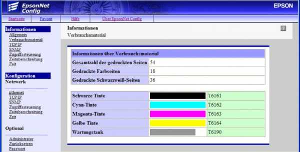 Webserver: Über den internen Webserver lässt sich der B-500DN verwalten.