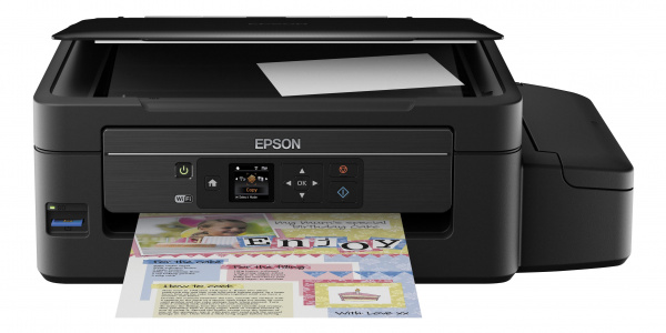 Epson Ecotank ET-2550: Zusätzlich gibt es ein kleines Farbdisplay und einen Speicherkartenleser.