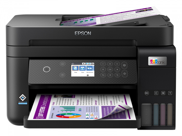 Epson Ecotank ET-3850: Tintentankdrucker mit wischfestem Pigmentschwarz, Duplexdruck und Papierkassette.