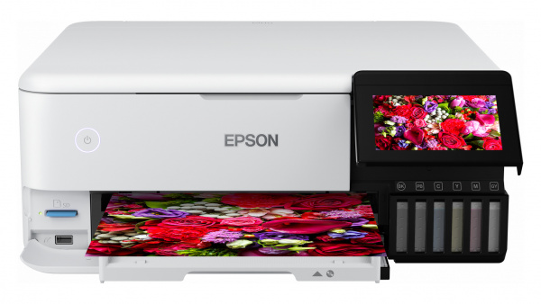 Epson Ecotank ET-8500: Foto-Tintentanker mit Papierkassette für A4, 13x18 cm, starren Medien, sowie einer hinteren Zufuhr. Erstmals mit grauer Tinte.