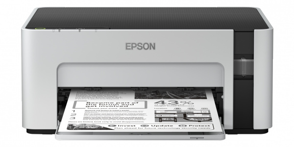 Epson Ecotank ET-M1100 (2018er Modell): Einfacher USB-Drucker mit offener Papierzuführung.