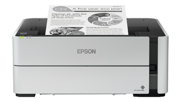 Epson Ecotank ET-M1170: Dieser EcoTank-Drucker mit Wi-Fi kann Ihnen dabei helfen, Druckkosten zu sparen. Er ist schnell, kann viel Tinte aufnehmen und verfügt über beidseitigen Druck.