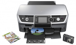Stylus Photo R360: Der Epson bedruckt auch CD- und DVD-Rohlinge ohne Computer.