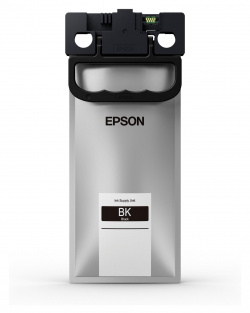 Epson T11E1: Großer Pigmentschwarz-Tintenbeutel mit wenig Drumherum für 10.000 Seiten nach ISO/IEC 24712. Die Füllmenge beträgt 136,7 Milliliter.