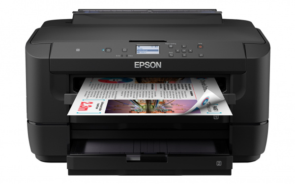 Epson Workforce WF-7210DTW: Bürodrucker für das Format A3+ mit zwei Papierkassetten, Netzwerkfunktionen und Duplexdruck.