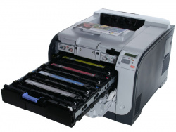 HP Color Laserjet CP2025n: Einziges Verbrauchsmaterial sind die vier Toner, die auch die Bildtrommeln enthalten.