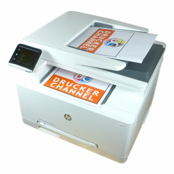 HP Color Laserjet Pro M274n: Der Drucker hat ein umfangreiches Funktionsangebot (Ethernet, ADF, USB-Stick-Anschluss). Allerdings ist die Papierkassette (150 Blatt) zu klein. Auch ist automatischer, beidseitiger Druck nicht möglich.