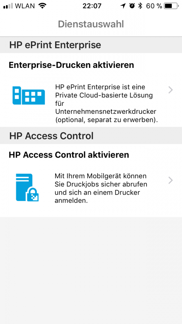 Kostenpflichtige Alternative: "HP Enterprise" ist die App für Umgebungen mit Sicherheitsansprüchen.