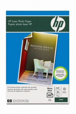 HP Foto Laser-Papier: Beidseitig beschichtetes 4x6 Zoll Fotopapier.