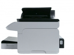 Lateral view: HPs officejet and...