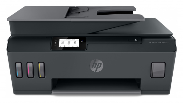HP Smart Tank Plus 655 Wireless: Drucken ohne Patronen in hoher Qualität – schnellere Verbindungen, einfaches mobiles Drucken und Faxen.