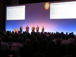 Keynote: Auf der Eröffnungsansprache wurden die Themen der HP World Tour 2014 vorgestellt.
