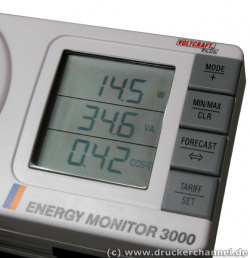 Energy monitor: Determines current consumption.