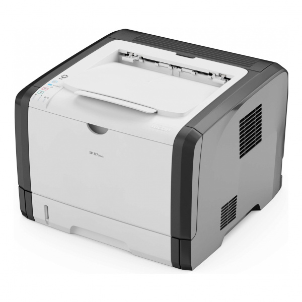 Ricoh SP377DNwX:  Reiner, duplexfähiger Drucker mit 28 ipm und 250-Blatt-Kassette.