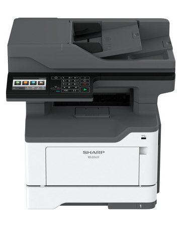 Sharp MX-B467F: S/W-Laser mit Fax und bis zu vier Papierkassetten.