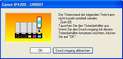 Sudhaus Inkjet Static Control nicht resetbar