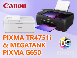 Im Juli 2023: gibt es Canon Pixma Megatank für Fotos und einen Pixma mit Fax fürs Tintenabo zu gewinnen.