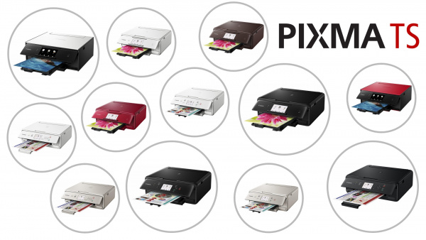 Pixma TS-Serie: Vier Grundmodelle in insgesamt 12 Farbvarianten.
