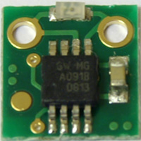 KMP-Chip: Pelikan/Geha-Chip auf kleiner Platine.