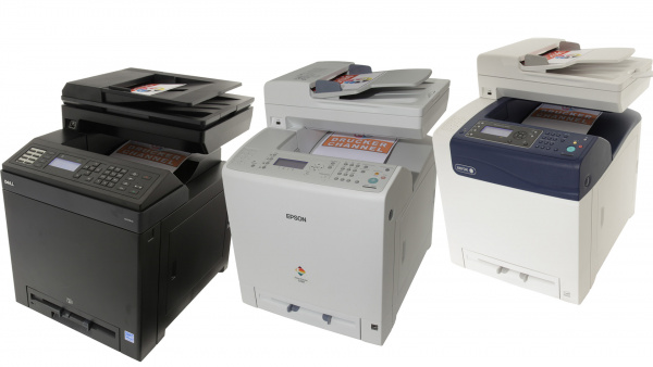 Gleiches Druckwerk: Die Farblaser-Multifunktionsgeräte von Dell, Epson und Xerox sind quasi identisch.
