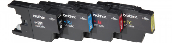 Brother-Tintenpatronen: Sie gibt es mit geringer Reichweite (LC1220) oder als volle Patrone (LC1240).
