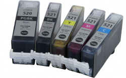 Five single ink tanks: Both printers have...