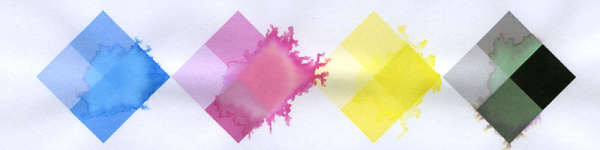 Lexmark-Drucker mit Dye-Tinte: Verläuft sofort, wenn sie mit Wasser in Berührung kommt.