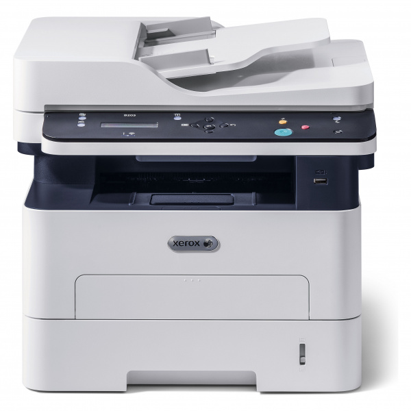 Xerox B205: S/W-Multifunktionsdrucker ohne Fax und ohne Duplex-Druck.