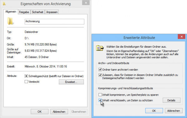 Ordner verschlüsseln: Schützt Ihre vertraulichen Dokumente.