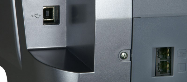 Canon Pixma MP830: USB, fax and phone.