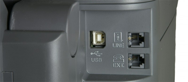 Epson Stylus DX7000F: USB, Fax und Telefon.