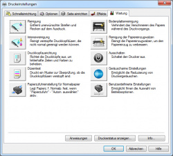 Canon: Reiter "Wartung".