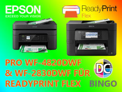 Im Juli 2021: gibt es die "ReadyPrint-Flex"-kompatiblen Drucker Workforce Pro WF-4820DWF und WF-2830DWF von EPSON zu gewinnen.