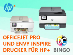 Im März 2022: gibt es einen "HP Officejet Pro"-Drucker sowie einen neuen "ENVY Inspire" für HP+ und Instant Ink zu gewinnen.
