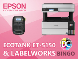 Im September 2022: gibt es einen Epson EcoTank ET-5150 sowie einen Etikettendrucker zu gewinnen.