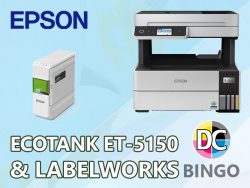 Im April 2024: gibt es einen "EcoTank" Büro-Tintentankdrucker sowie einen "LabelWorks"-Etikettendrucker mit Bluetooth zu gewinnen.