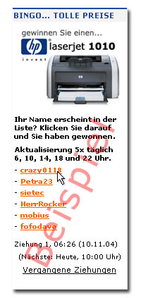 BINGO Anleitung HP LJ1010